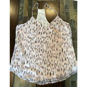 Lavender Brown Women Pink Sleeveless Silk Top Sz S